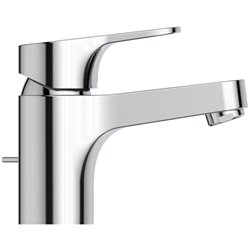Mitigeur lavabo Olyos grande chromé avec tirette et vidage métal
