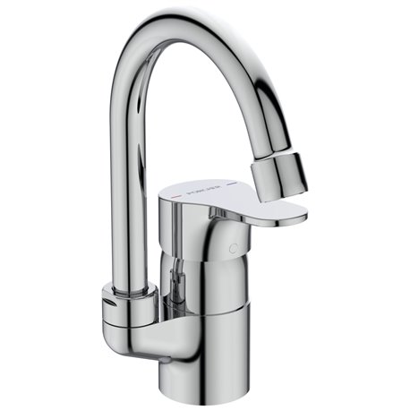 Mitigeur lavabo C2 Olyos col de cygne chromé sans vidage
