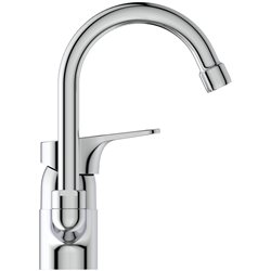 Mitigeur lavabo C2 Olyos col de cygne chromé sans vidage