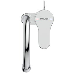 Mitigeur lavabo C2 Olyos col de cygne chromé avec tirette et vidage métal