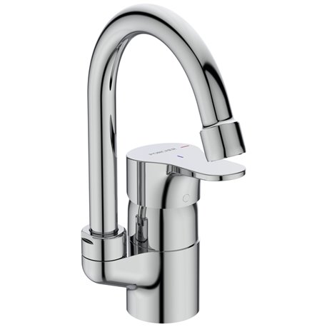 Mitigeur lavabo Olyos col de cygne chromé sans vidage