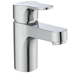 Mitigeur lavabo Olyos grande chromé avec tirette et vidage plastique