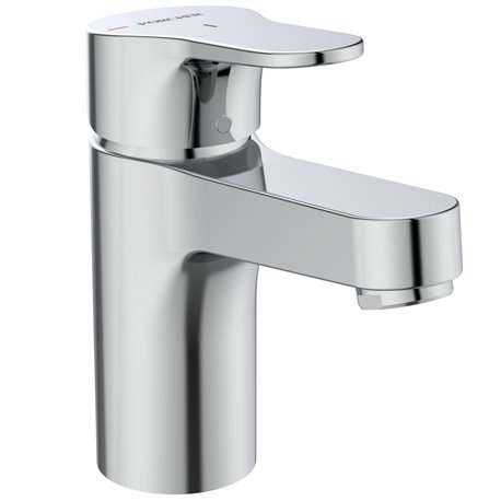 Mitigeur lavabo Olyos grande chromé avec tirette et vidage plastique