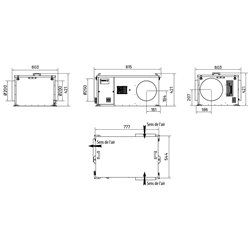 Caisson de ventilation CRCB ECOWATT Horizontal Double aspiration 1000 m3/h