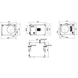 Caisson de ventilation CRCB ECOWATT Horizontal Aspiration/rejet en ligne isolé 2200 m3/h