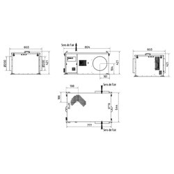 Caisson de ventilation CRCB ECOWATT Vertical Double aspiration 1000 m3/h