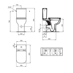 WC à poser Okyris surélevé RimLS+