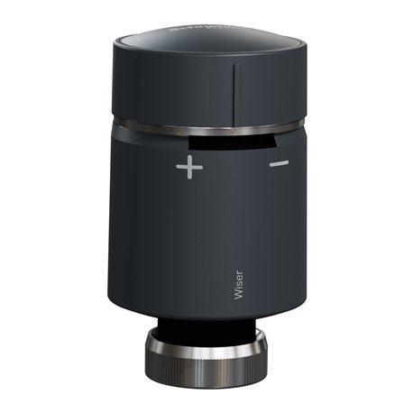 Tête de vanne thermostatique connectée Wiser liaison zigbee CCTFR6101 anthracite