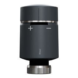 Tête de vanne thermostatique connectée Wiser liaison zigbee CCTFR6101 anthracite