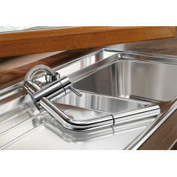 Mitigeur cuisine Linus-F Solution sous fenêtre 514025 Chromé Simple