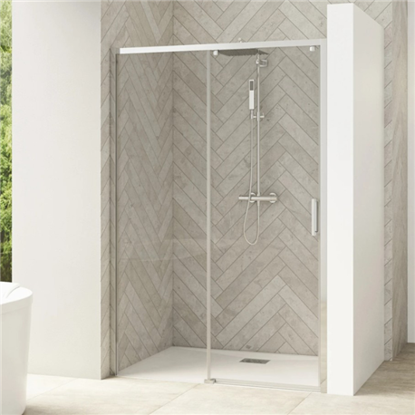 Paroi de douche Smart Design C sans seuil Verre transparent 180 cm Chromé Paroi de douche Smart Design C sans seuil Verre transparent 180 cm Chromé