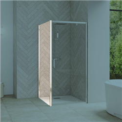 Paroi de douche Smart Design Fixe Verre transparent 80 cm Blanc