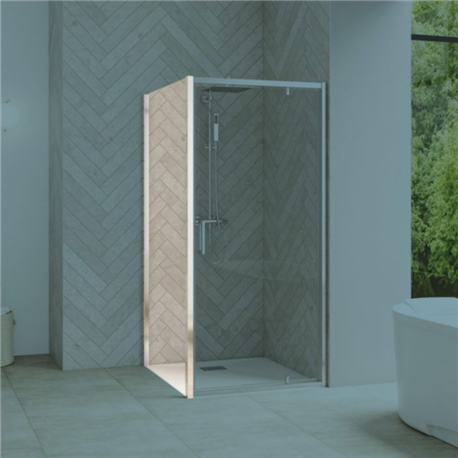 Paroi de douche Smart Design Fixe Verre transparent 80 cm Blanc Paroi de douche Smart Design Fixe Verre transparent 80 cm Blanc
