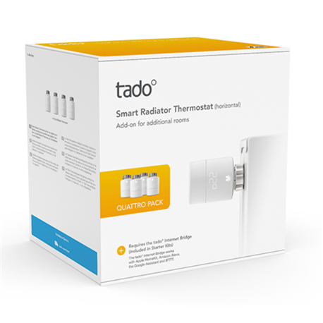 Tête thermostatique intelligente Quattro Pack 4 V3P-4SRT01-TC-ML Tado