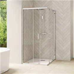 Porte de douche Smart Design A/C Verre transparent 70 cm Chromé