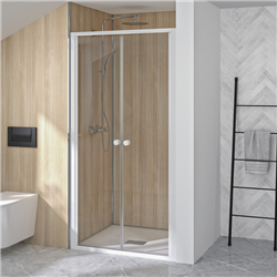 Porte de douche Supra 2P 80 cm Profilé blanc