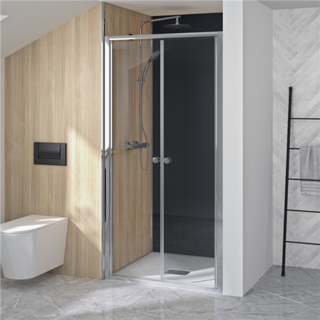 Porte de douche Supra 2P 80 cm Profilé chromé