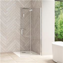 Porte de douche Smart Design S sans seuil Verre transparent 70 cm Chromé