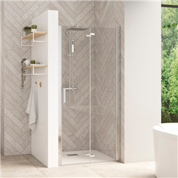 Porte de douche Smart Design S sans seuil Verre transparent 70 cm Chromé