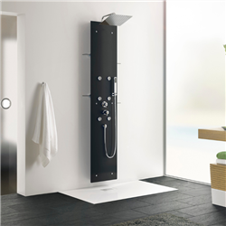 Colonne de douche Aquaglass hydromassante Noir