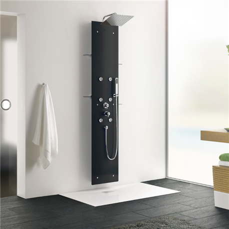 Colonne de douche Aquaglass hydromassante Noir
