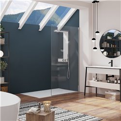 Paroi de douche Alpha Solo 80 cm Profilé chromé