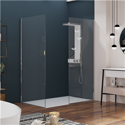 Paroi de douche Alpha Solo 90 cm Profilé chromé