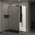Paroi de douche Ekinox+ renvoi d'angle profilé inox brossé 80 cm