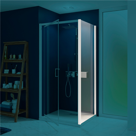 Paroi de douche Smart Express Fixe 80 cm Profilé blanc