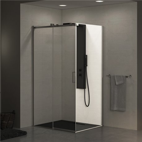 Paroi de douche Ekinox C + F fixe profilé à gauche 90 cm Paroi de douche Ekinox C + F fixe profilé à gauche 90 cm
