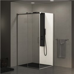 Paroi de douche Ekinox C + F fixe profilé à gauche 100 cm