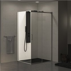 Paroi de douche Ekinox C + F fixe profilé à droite 80 cm