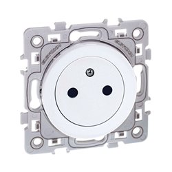 Lot de 50 Prises 2P+T affleurante Blanc