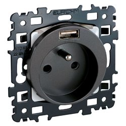 Prise 16A Combinée 2P+T USB type A Vulcain