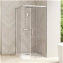 Porte de douche Smart Design A/C sans seuil Verre transparent 85 cm Chromé