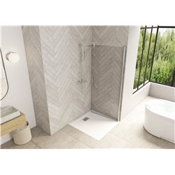Porte de douche Smart Design Solo P Verre transparent 75 cm Chromé