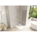 Porte de douche Smart Design Solo S Verre transparent 80 cm Chromé