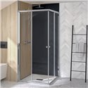 Porte de douche Supra A 80 cm accès d'angle complet Profilé chromé