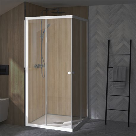 Porte de douche Supra A 70 cm version gauche Profilé blanc Porte de douche Supra A 70 cm version gauche Profilé blanc