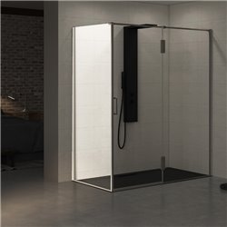 Paroi de douche Ekinox P + F paroi fixe profilé à gauche 80 cm