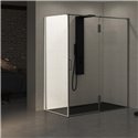 Paroi de douche Ekinox P + F paroi fixe profilé à gauche 90 cm