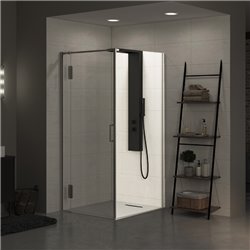 Paroi de douche Ekinox P + F paroi fixe profilé à droite 100 cm