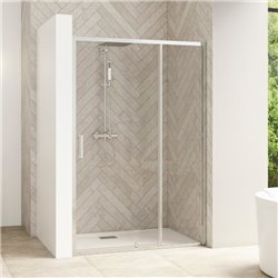 Porte de douche Smart Design P Verre transparent 90 cm Chromé