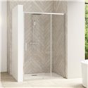 Porte de douche Smart Design P Verre transparent 100 cm Chromé