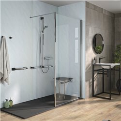 Paroi de douche LevelBest Chromé 800x1900 mm