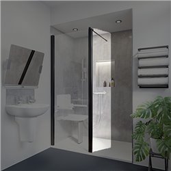 Paroi de douche LevelBest Noir 1000x1900 mm