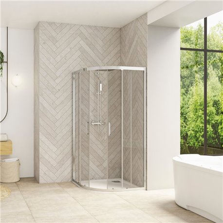 Porte de douche Smart Design R/C Chromé 100x100cm