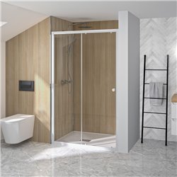 Porte de douche Supra C 120 cm Profilé blanc