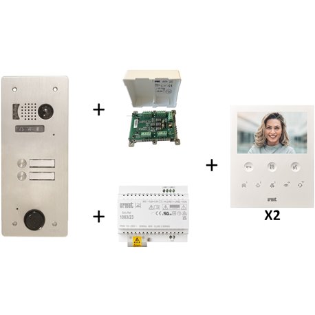 Kit vidéo préprogrammé KV83/102 2 boutons