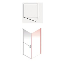 Paroi de douche Larenco Duo retour fixe 1900x800mm